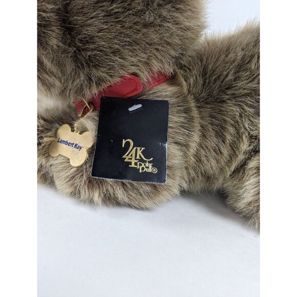 Vintage Lambert Kay Dog 24 K Polar Puff Brown Dog With Tags Stuffed Animal 8" - Picture 5 of 5
